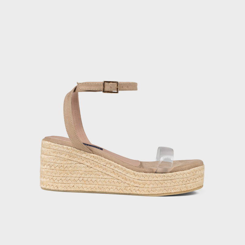 Sandalias con plataforma en Beige