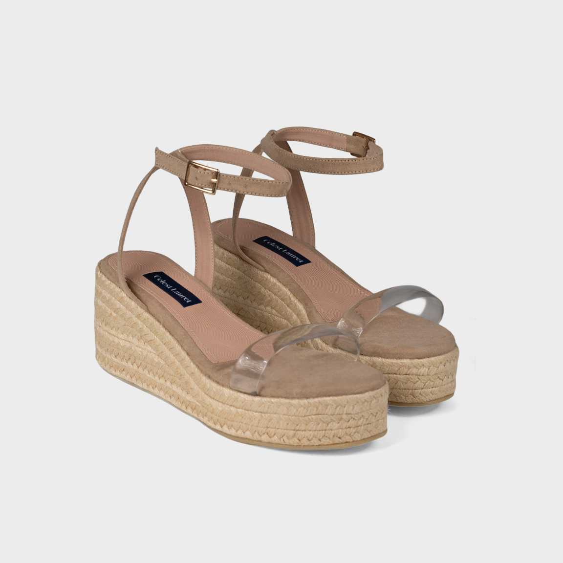Sandalias con plataforma en Beige