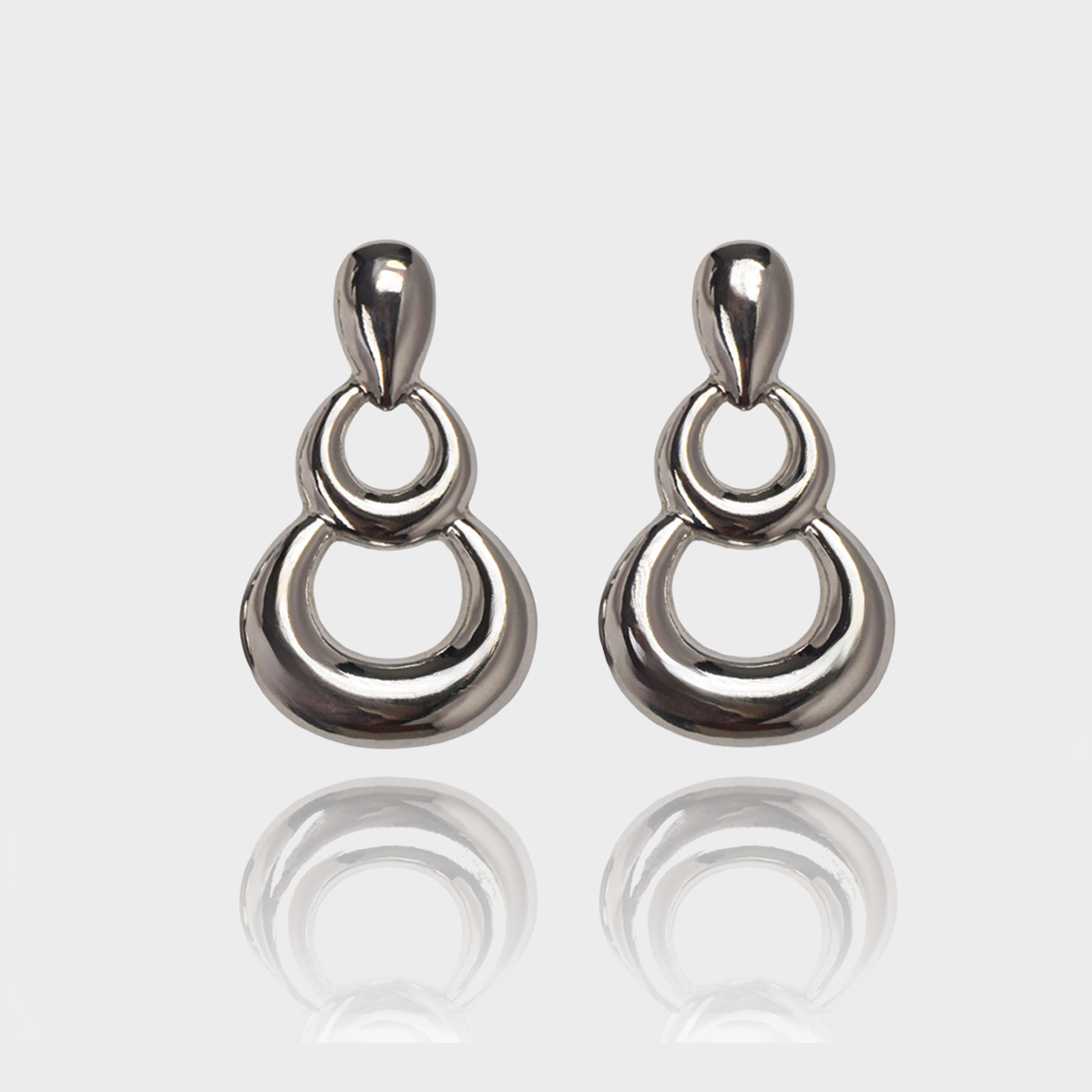 Aretes Luna Doble