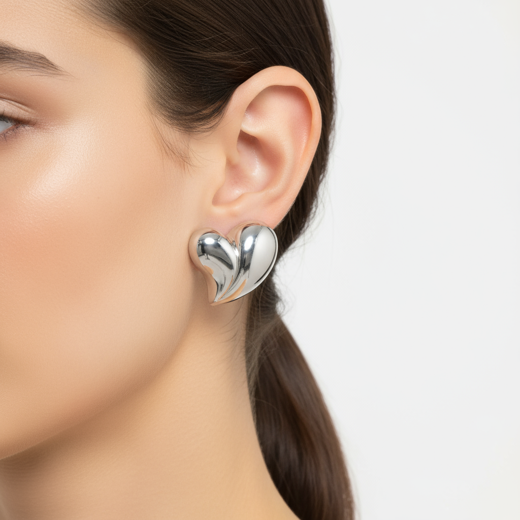 Aretes Silver Kiss