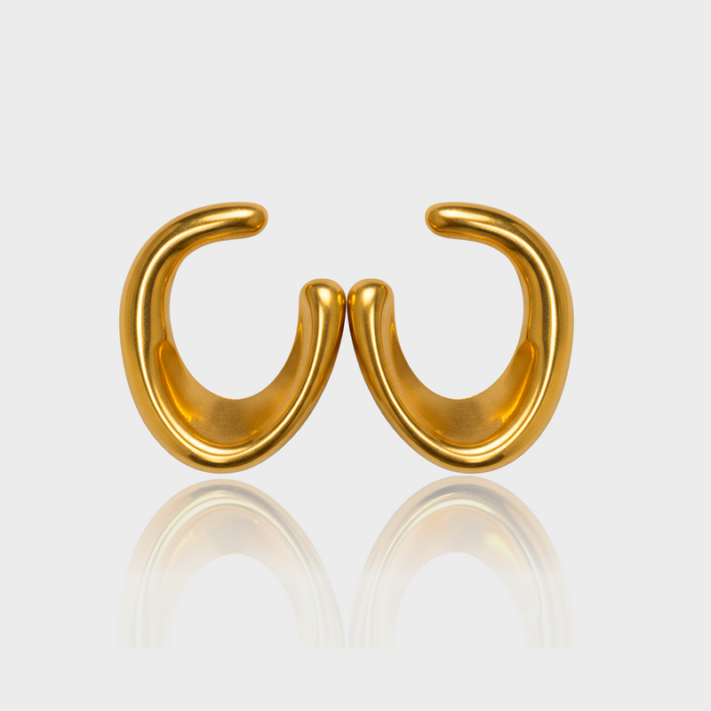 Aretes Dorados Ovalo